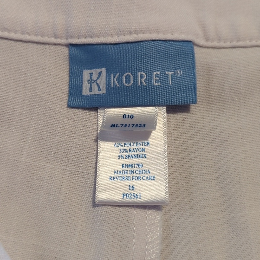 Koret White Pants Size 16 Work Or Summer Stretch - Picture 13 of 14